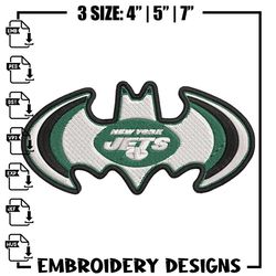 batman symbol new york jets embroidery design, jets embroidery, nfl embroidery, sport embroidery, embroidery design.,ani