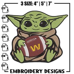 baby yoda washington commanders embroidery design, commanders embroidery, nfl embroidery, logo sport embroidery.,anime e