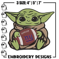 baby yoda new york giants embroidery design, giants embroidery, nfl embroidery, sport embroidery, embroidery design.,ani