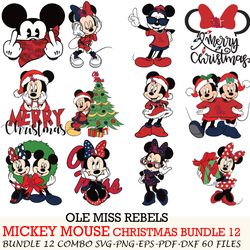 florida international panthers bundle 12 zip mickey christmas cut files,svg eps png dxf,instant download,digital downloa