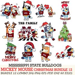 virginia cavaliers bundle 12 zip bluey christmas cut files,for cricut,svg eps png dxf,instant download