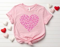 leopard heart shirt, love t-shirt, valentines shirt, valentine gift, love shirt for women, valentines day, gift for her