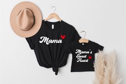 mama and mamas sweet heart shirt, valentines day sweatshirt, mommy and me shirt, mama mini shirt, mini infant-toddler te