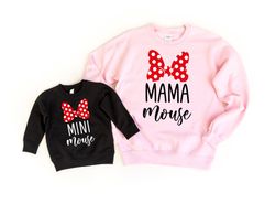 mama mouse mini mouse sweatshirt, mama mouse matching sweater, mama mini sweatshirt, mommy and me shirt, mini mouse todd