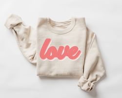 retro love sweatshirt, cute valentines sweatshirt, women valentine gift, valentines day shirt, valentines sweater, valen