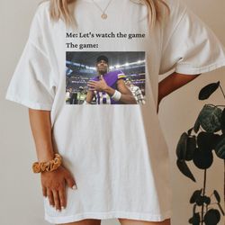 comfort colors watch the game justin jefferson tshirt, bootleg vikings shirt, nfl vintage shirt, minnesota vikings gear,