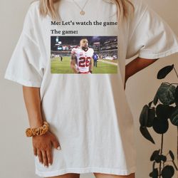 comfort colors watch the game saquon barkley tshirt, new york giants shirt, nfl vintage shirt, funny nfl merch, penn sta