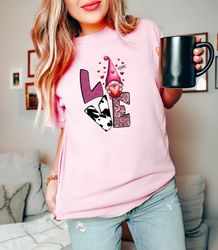 comfort colors valentines day shirt, love gnome shirt, valentines day gift, cute valentines tee, funny valentines t-shir