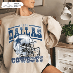 vintage dallas football shirt dallas football crewneck - iteeus