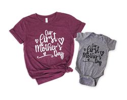our first mothers day shirts,mommy and me shirt,mothers day gift,first mother day gift,mothers day shirt,mommy and baby