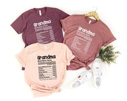 grandma shirt, grandma nutrition facts, funny grandma shirt, mothers day gift, grandma gift, grandma t-shirt, grandma bi