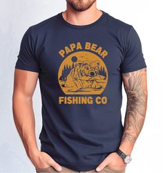 papa bear fishing co tshirt, cute papa bear fishing co shirt, funny papa bear fishing gift tee, papa bear fish life shir