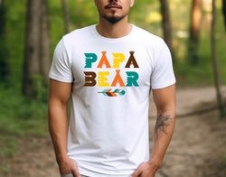 papa bear t-shirt, papa bear indian feather tent tee, fathers day dad tshirt, dad shirt, papa bear sunglass shirt