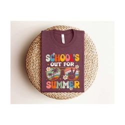 schools out for summer shirt, happy last day of school shirt, summer holiday shirt, end of the school year shirt, classm