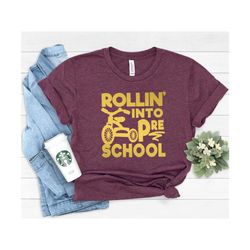 rollin into pre school school shirt,teacher gift, gift for teachers, kindergarten teacher, teacher appreciation,back to