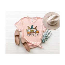 happy fall y'all gnomes shirt, cute fall shirt, fall gnomes shirt,thanksgiving shirt, gnome fall shirt, thanksgiving gno