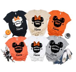 disney halloween custom family birthday shirt, disney halloween birthday gift for boy girl shirt, halloween shirt, cust