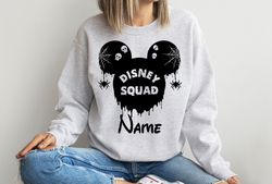 disney halloween squad custom sweatshirts, halloween family shirt, halloween disney shirt, mickey and minnie shirt, hall