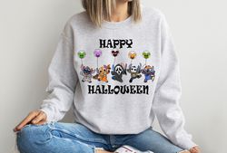 disney happy halloween sweatshirts, halloween custom family shirt, halloween disney shirt, disney halloween, disney frie