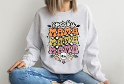 halloween spooky mama sweatshirt for mom, halloween sweatshirt, spooky mama, mama shirt, gift for mom, halloween gift, f