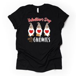 valentines day, valentines day with my gnomies leopard design on premium unisex shirt, 2 color choices, 2x, 3x, 4x, plus