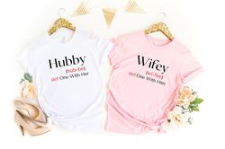 hubby wifey shirts, honeymoon shirt, just married shirt, engagement shirt, wedding shirts, bridal gift engagement, husba