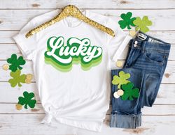 retro lucky shirt, retro st patricks day shirt, lucky shirt, st patricks day shirt, cute st pattys shirt, st patrick tee