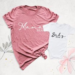 mama bear shirt, baby bear shirt, mommy and me outfit, matching family shirts, mommy and me shirts, new mama t-shirt, ba