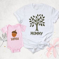 mommy and me shirts, mama and mini shirt, mom and baby matching outfits, baby shower gifts, mama and me shirt, acorn oak