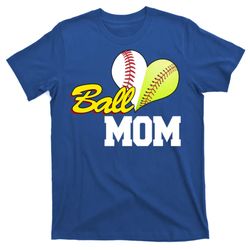 ball mom heart baseball fan t-shirt