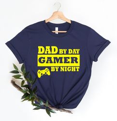 dad by day gamer by night tshirt, gamer dad shirt, funny dad shirt, fathers day gift, gamer husband gift idea,funny game