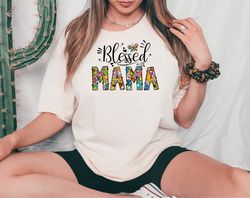 blessed mama shirt, mama butterfly tshirt, mothers day mom gift tee, cute mama tshirt, mommy tee