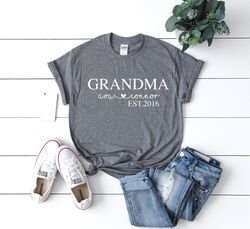 mothers day gift for grandma, grandmother gift, custom grandma shirt, grandma gift from grandchildren, birthday gift for