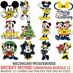 minnesota vikings bundle 12 zip mickey christmas cut files,svg eps png dxf,instant download,digital download