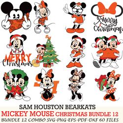 ohio bobcats bundle 12 zip mickey christmas cut files,svg eps png dxf,instant download,digital download