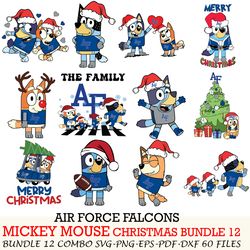 kansas state wildcats bundle 12 zip bluey christmas cut files,for cricut,svg eps png dxf,instant download
