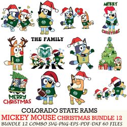 mississippi state bulldogs bundle 12 zip bluey christmas cut files,for cricut,svg eps png dxf,instant download