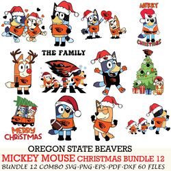 oklahoma state cowboys bundle 12 zip bluey christmas cut files,for cricut,svg eps png dxf,instant download