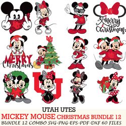 akron zips bundle 12 zip mickey christmas cut files,svg eps png dxf,instant download,digital download