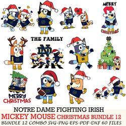 utep miners bundle 12 zip bluey christmas cut files,for cricut,svg eps png dxf,instant download