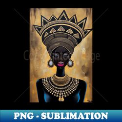 african woman nubian queen wall art print - decorative sublimation png file - stunning sublimation graphics