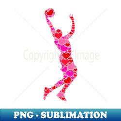 pink red heart valentines day  boys - basketball - creative sublimation png download - defying the norms