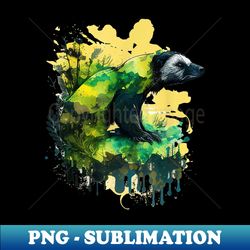 honey badger watercolor art honey badger lovers - png transparent sublimation file - bring your designs to life