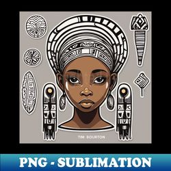 african woman art - premium png sublimation file - bold & eye-catching