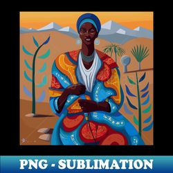 african woman art - exclusive sublimation digital file - unlock vibrant sublimation designs