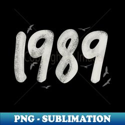 1989 brush stroke - png transparent sublimation design - perfect for personalization