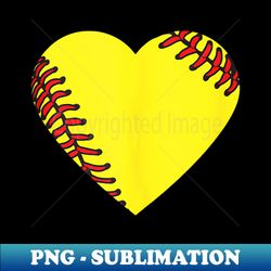 softball heart - unique sublimation png download - add a festive touch to every day