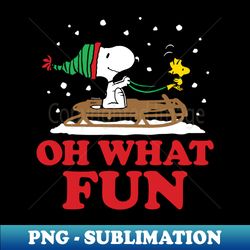 peanuts - snoopy oh what fun - high-quality png sublimation download - defying the norms