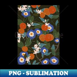 mandarines fresh fruits pattern - aesthetic sublimation digital file - unleash your inner rebellion