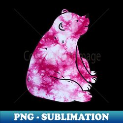 pink tie dye bear - stylish sublimation digital download - unleash your inner rebellion